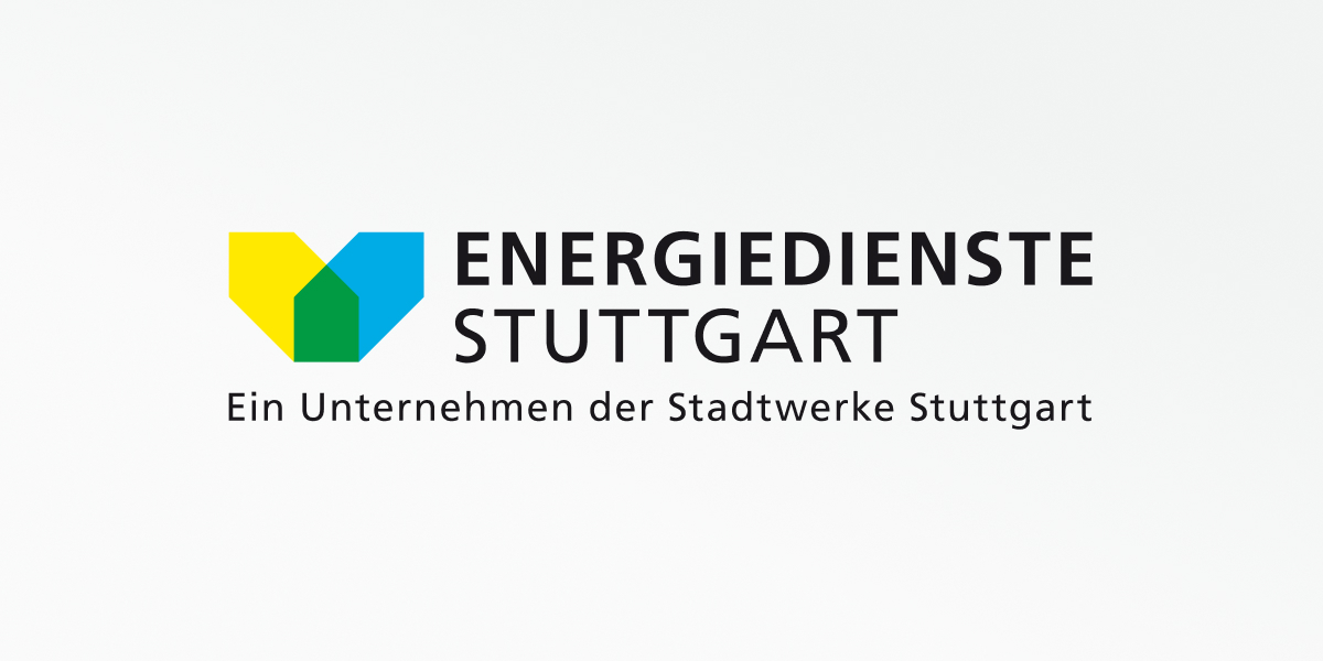 Logo Energiedienste Stuttgart mit Zusatz: Ein Unternehmen der Stadtwerke Stuttgart.