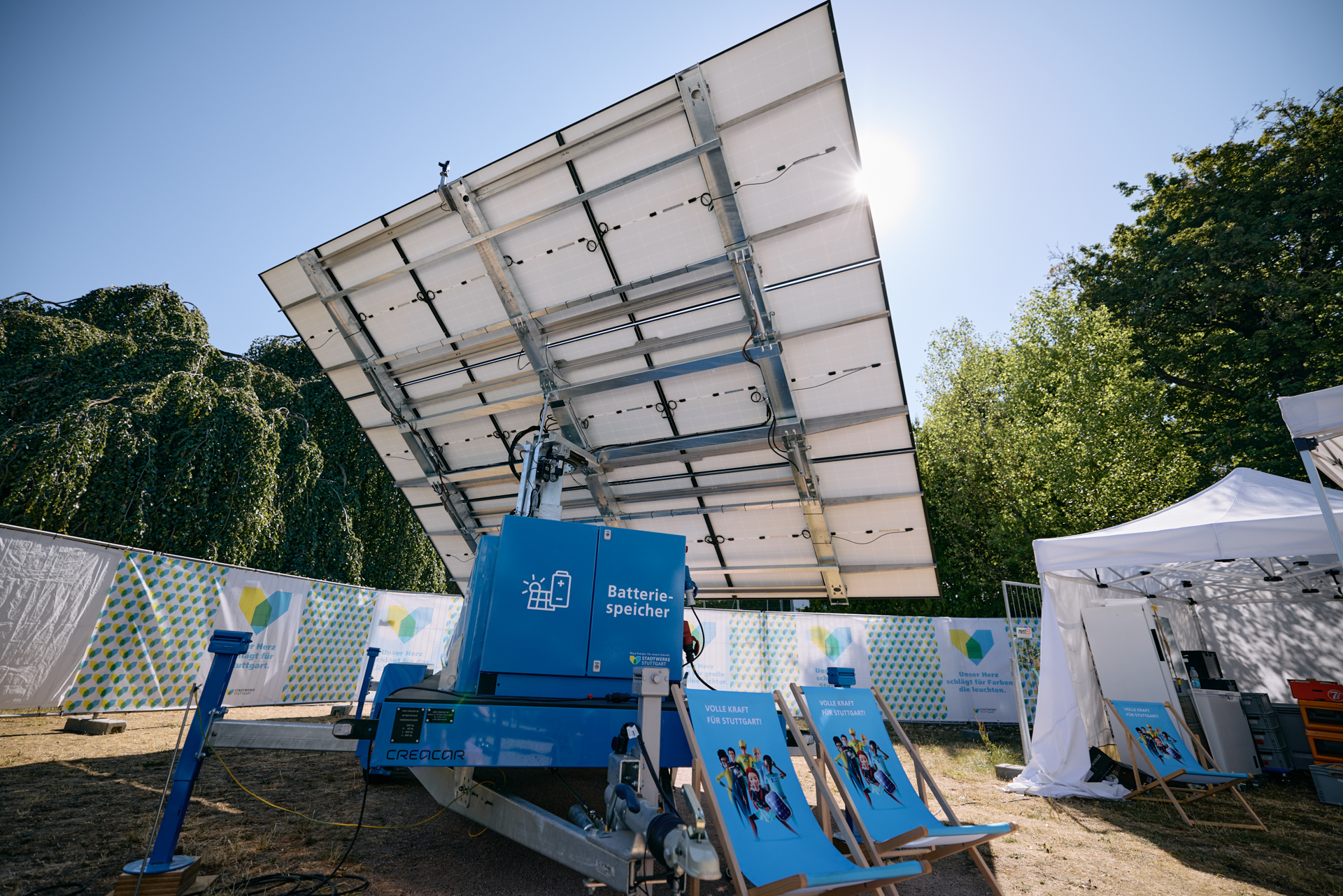 SolarTracker von hinten
