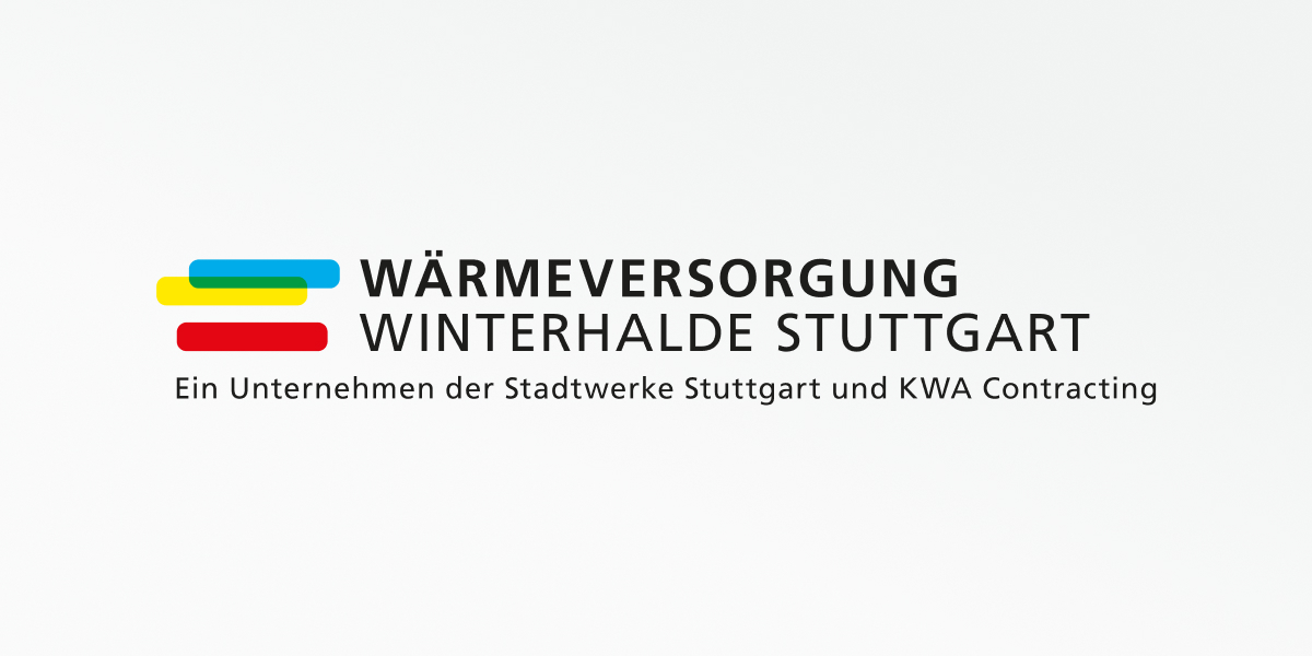 Logo Wärmeversorgung Winterhalde Stuttgart mit Zusatz: Ein Unternehmen der Stadtwerke Stuttgart und KWA Contracting.